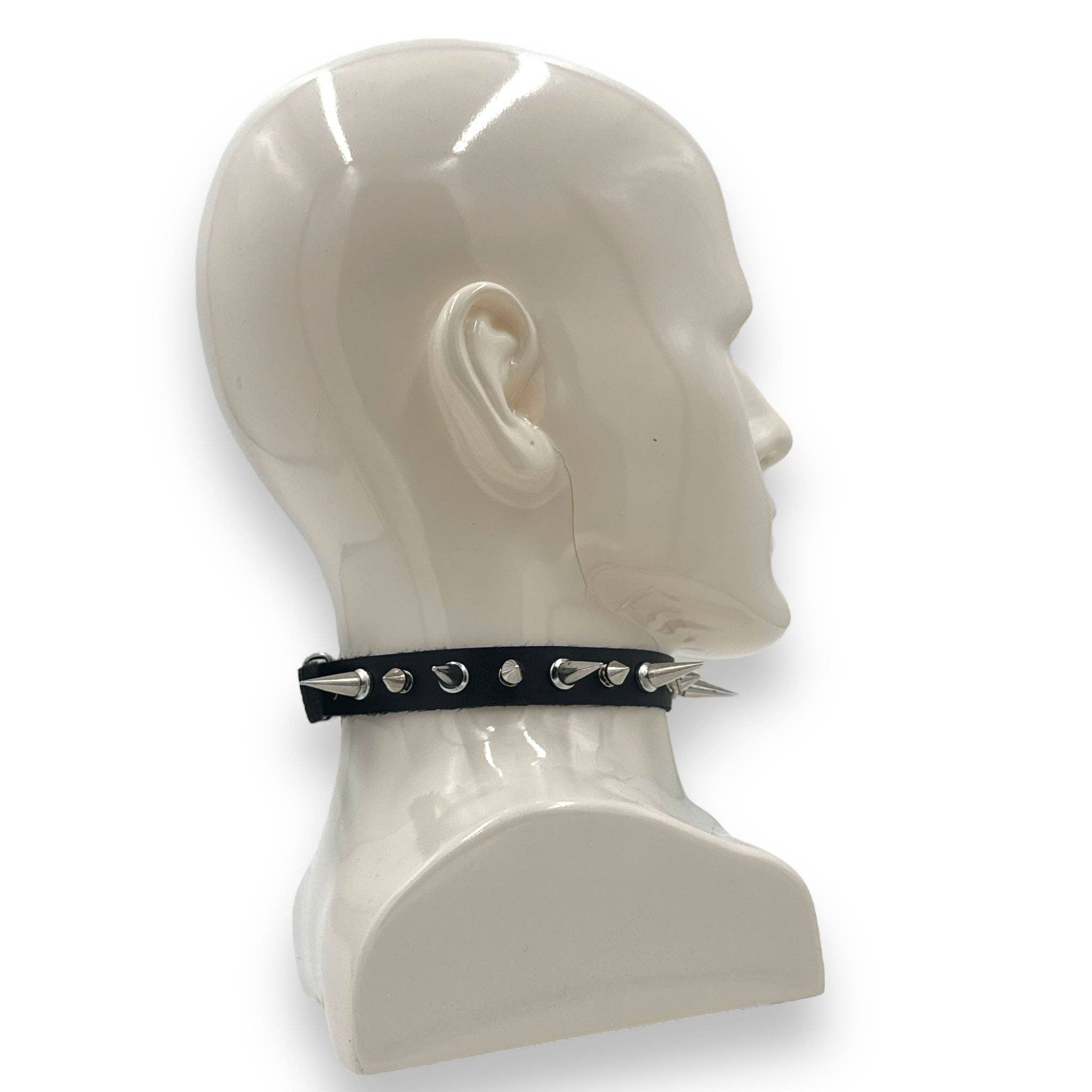 Kinky Pleasure - Wholesale Choker/Collar - Kinky Pleasure - T158 - Extreme Spiked Choker8