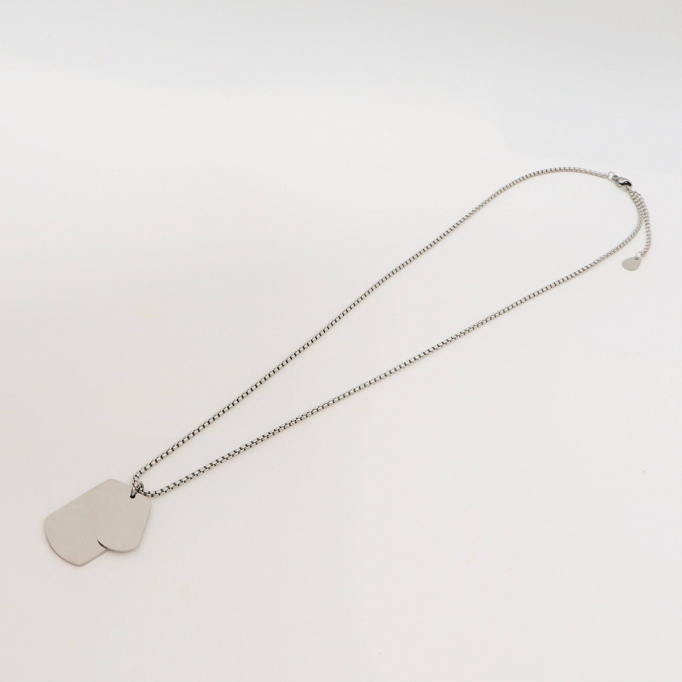 Collana pendente TARGHETTA MILITARE uomo ACCIAIO for wholesale on Faire5