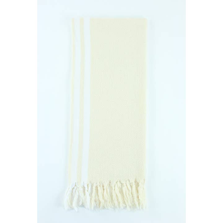 Ivory Premium Turkish Towel Peshtemal Towel for wholesale on Faire
