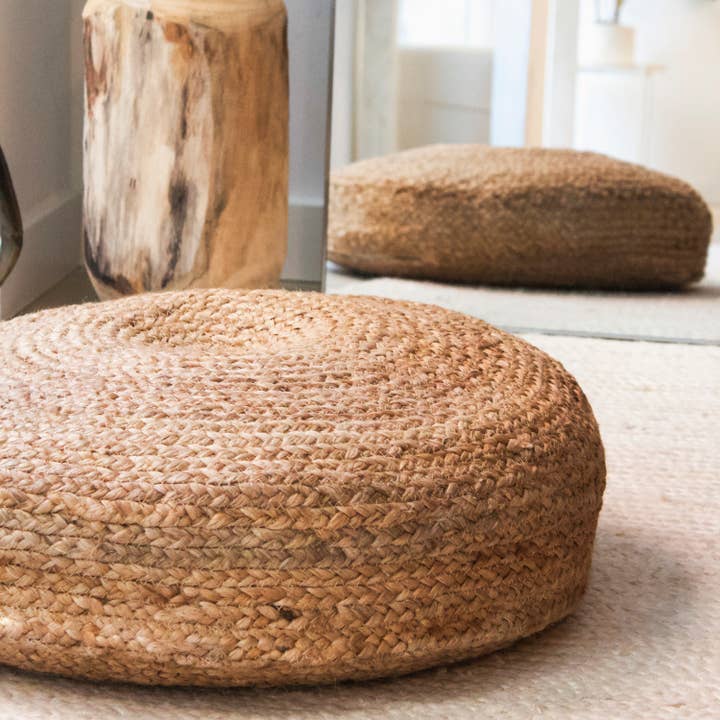 Love The Clutter - Wholesale Floor pillow - Jute Meditation Pillow8