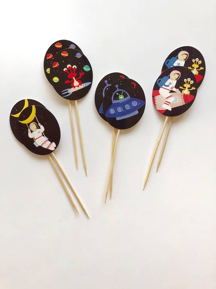 Décoration de gâteau Into Space Design, 8 dans un paquet pour la vente par BalinMandalin