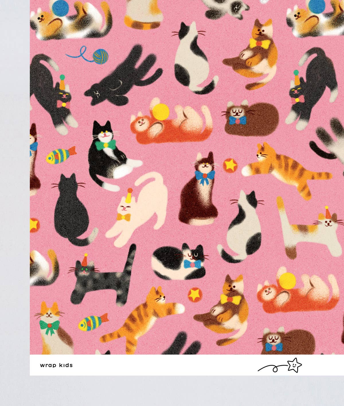 Wrap (US duties paid) – Großhandel Geschenkpapier in Bögen – Kinder-Geschenkpapier mit Katzenmotiv5
