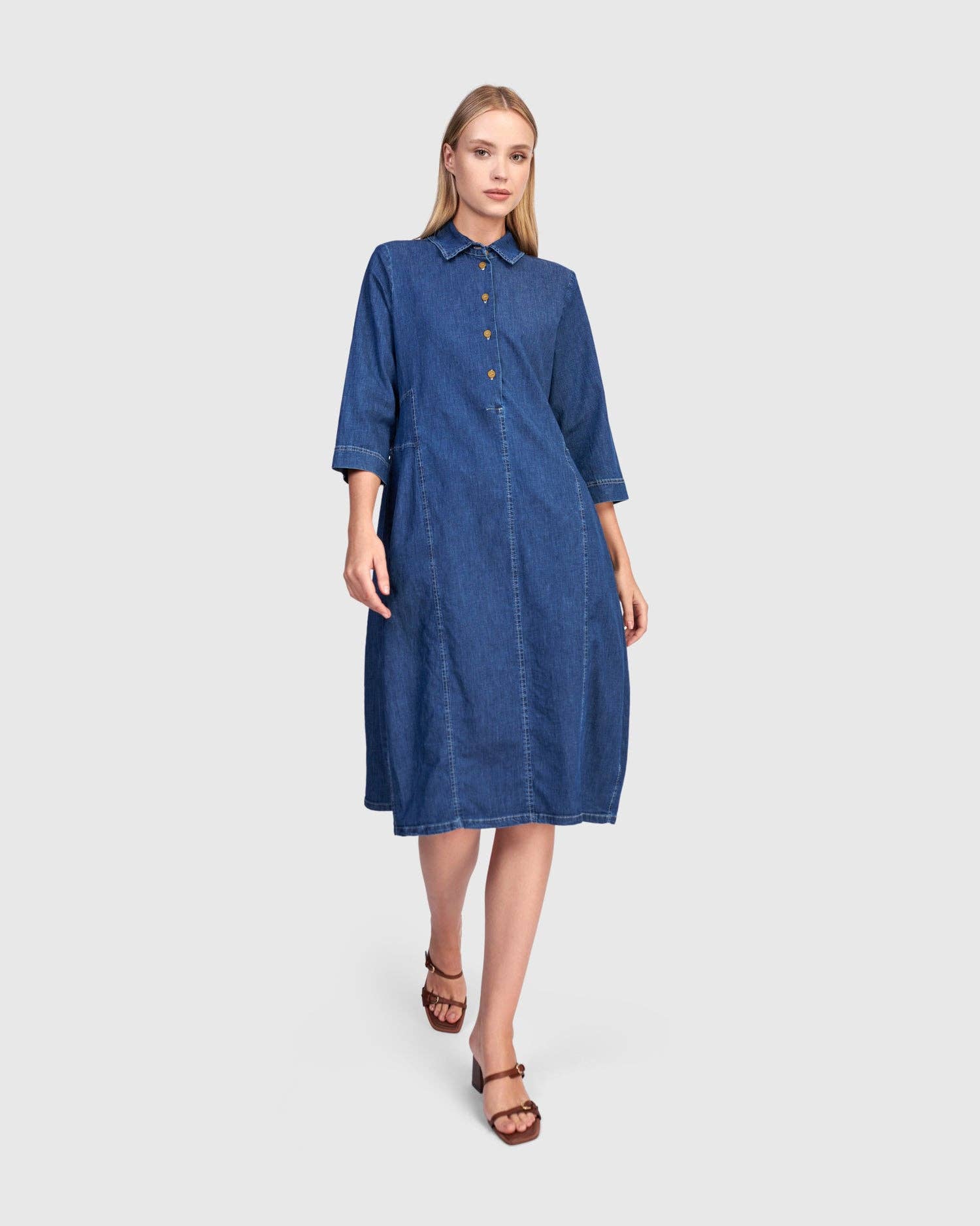 Harper Shirtdress, Denim for wholesale on Faire5