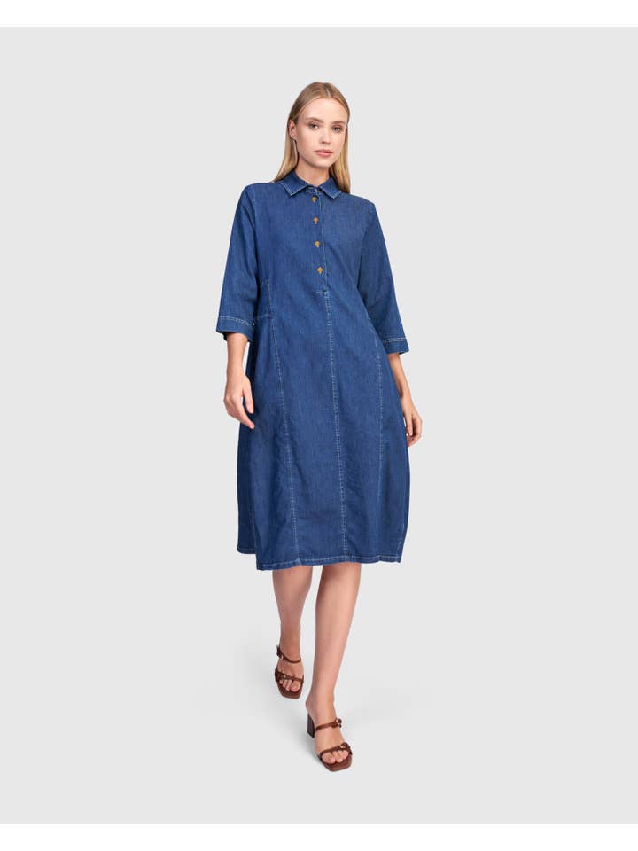 Harper Shirtdress, Denim for wholesale on Faire5