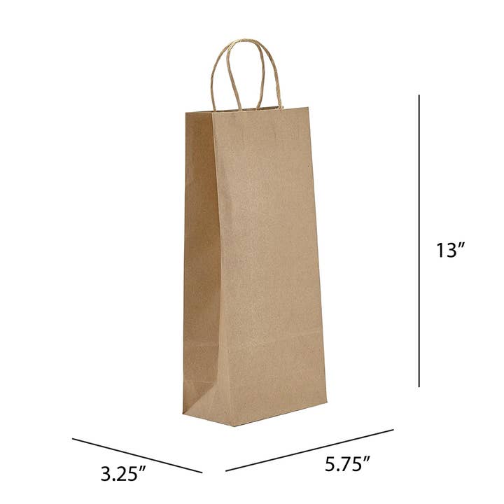 PTP BAGS - Wholesale Gift Bag - Kraft Paper Bags - Small and Medium Sizes (24 Styles)