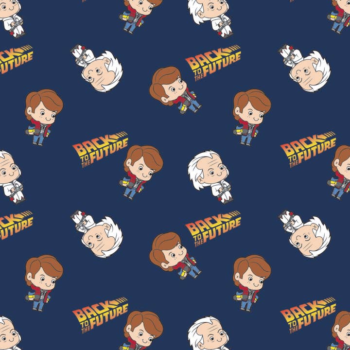 Back to the Future -Chibi Marty Doc - Fabric by the yard for wholesale by Camelot