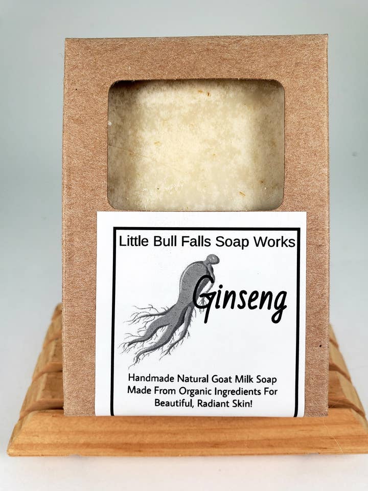 Ginseng Geitenmelkzeep voor wholesale door Little Bull Falls Soap Works