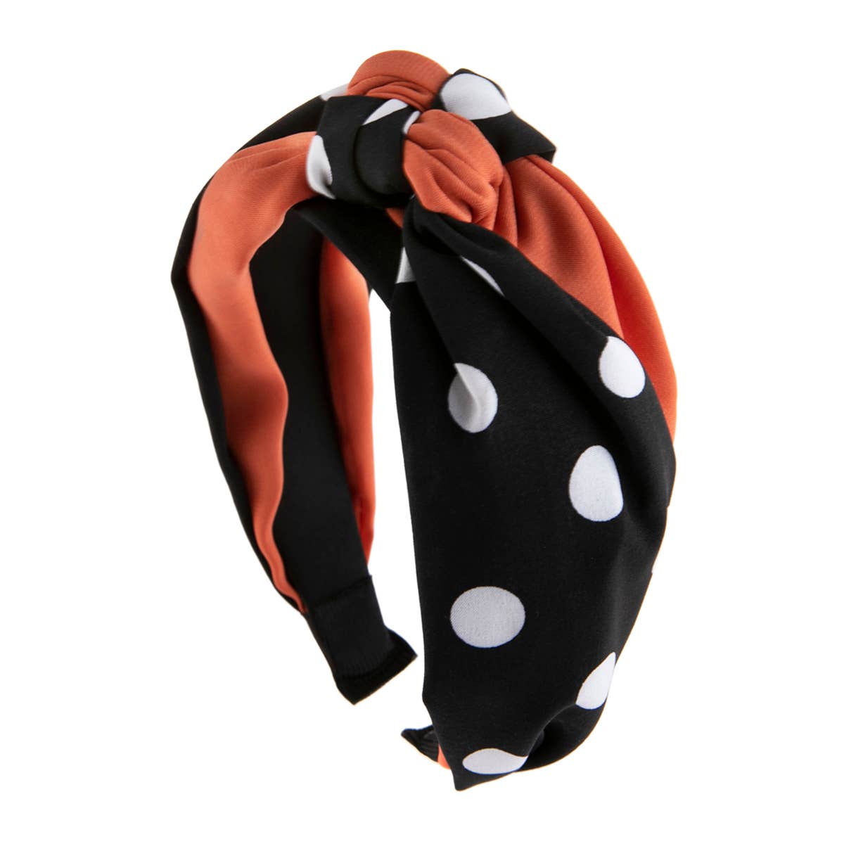 MYS Wholesale Inc - Wholesale Fashion Headband - Women's - Two Tone Polka Dots Knotted Fabric Headband3