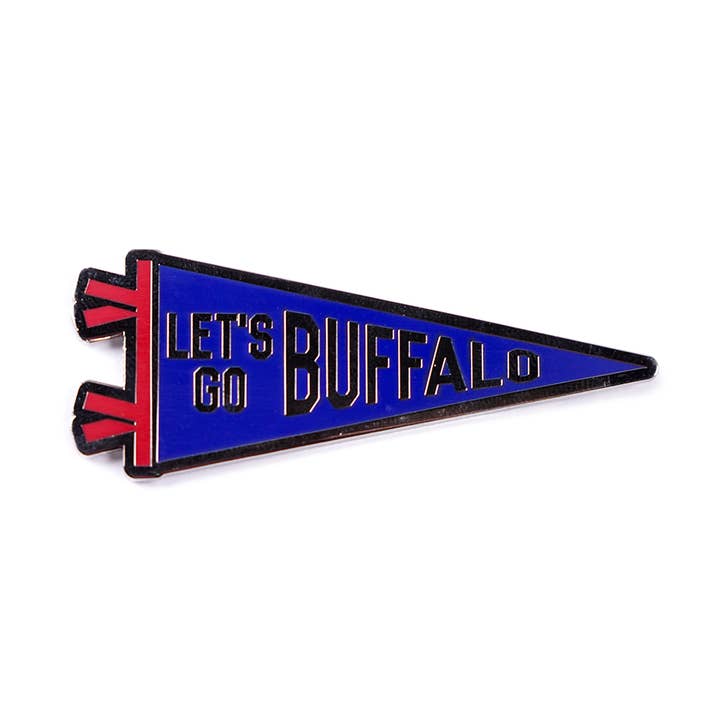 Let's Go Buffalo emaille pin voor wholesale door Oxford Pennant