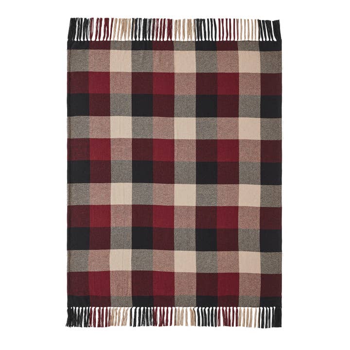 VHC Brands - Wholesale Throw Blanket - Heritage Farms Primitive Check Woven Throw 50x60
