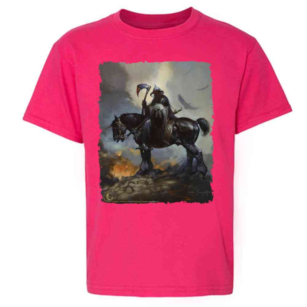 Pop Threads - Venta al por mayor Camiseta serigrafiada - Niños - Camiseta Death Dealer de Frank Frazetta Art Horror para niños y jóvenes6