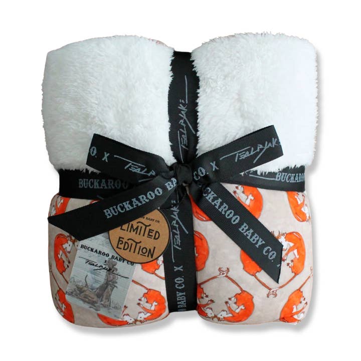Manta de peluche Huxford Hereford para un año para venta al por mayor de Buckaroo Baby Co.