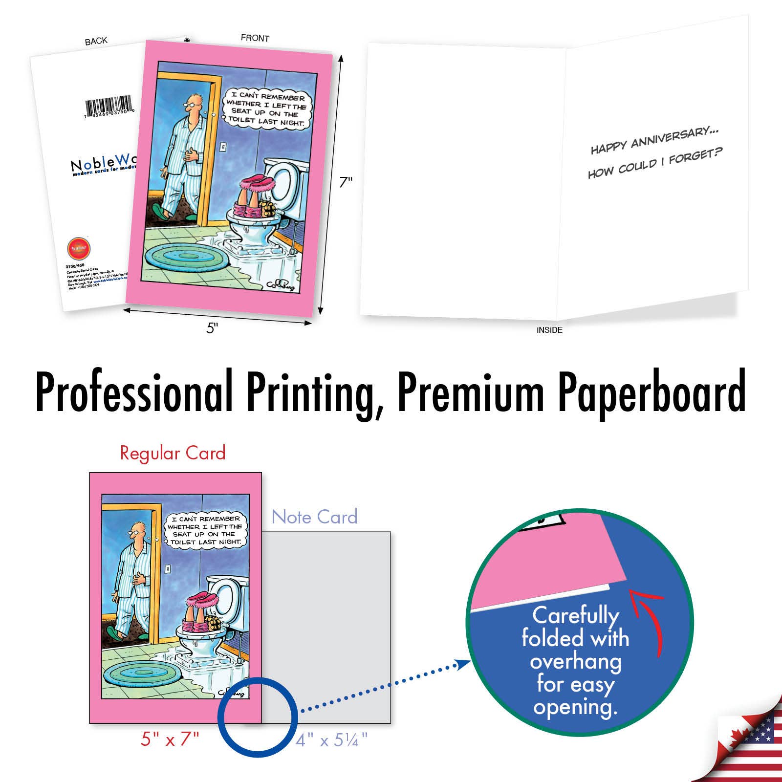 NobleWorks - Wholesale Anniversary Card - (1 Card) Anniversary Card - Seat Up4