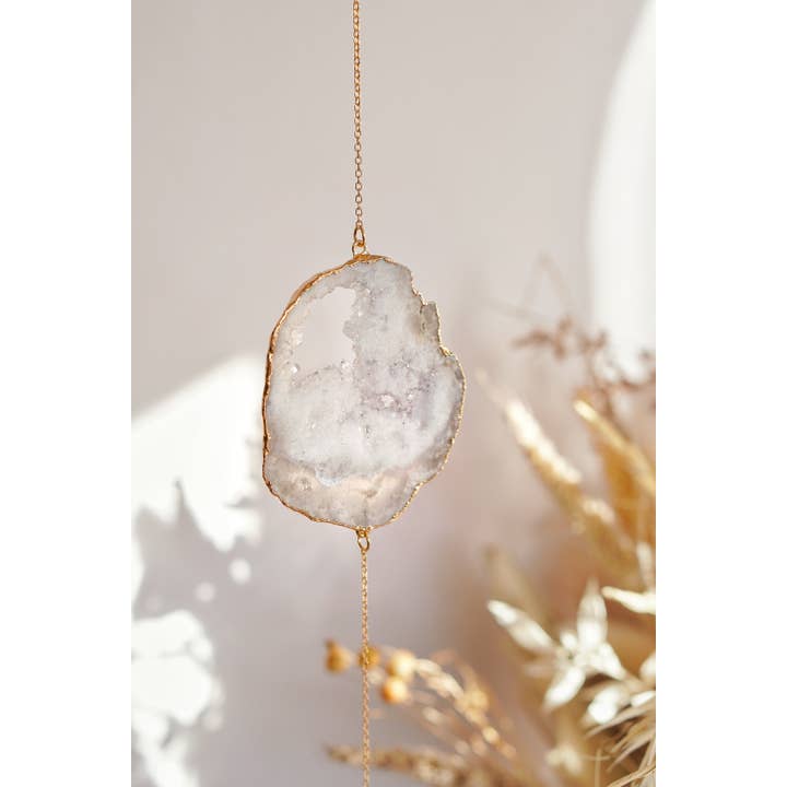 Xander Kostroma – wholesale Solfångare – XL rå kvarts fönster kristall solfångare 60cm1