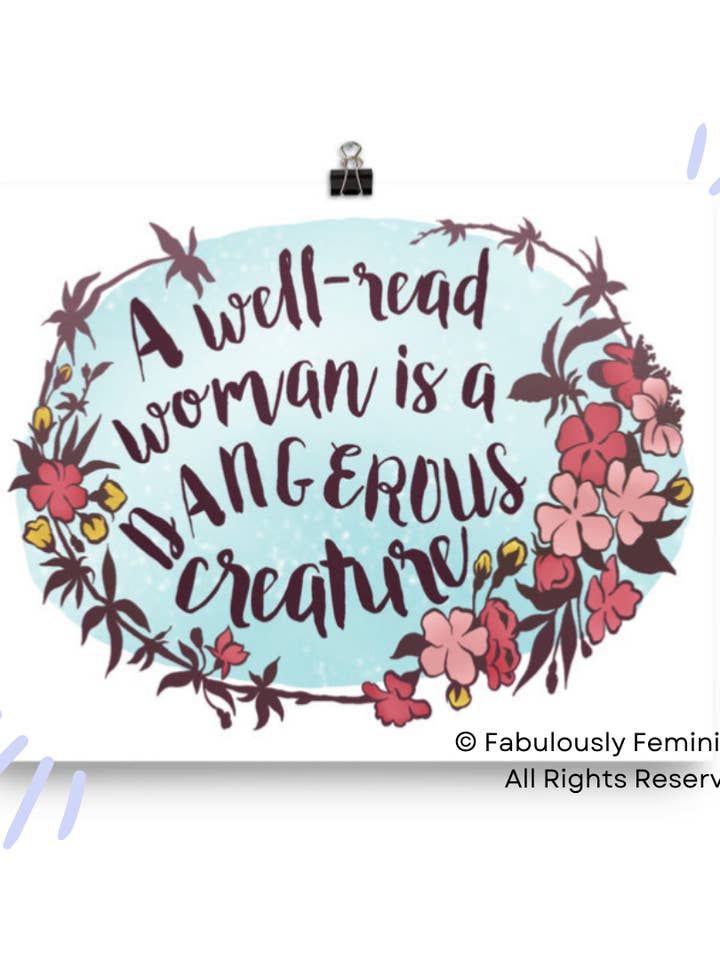 En vellæst kvinde er en farlig væsen: Feministisk Print for engroshandel hos Fabulously Feminist
