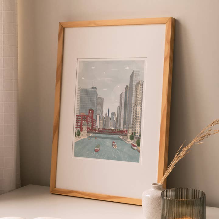 Drift Trace - Wholesale Art Print - Chicago Riverwalk Art Print - Portrait3