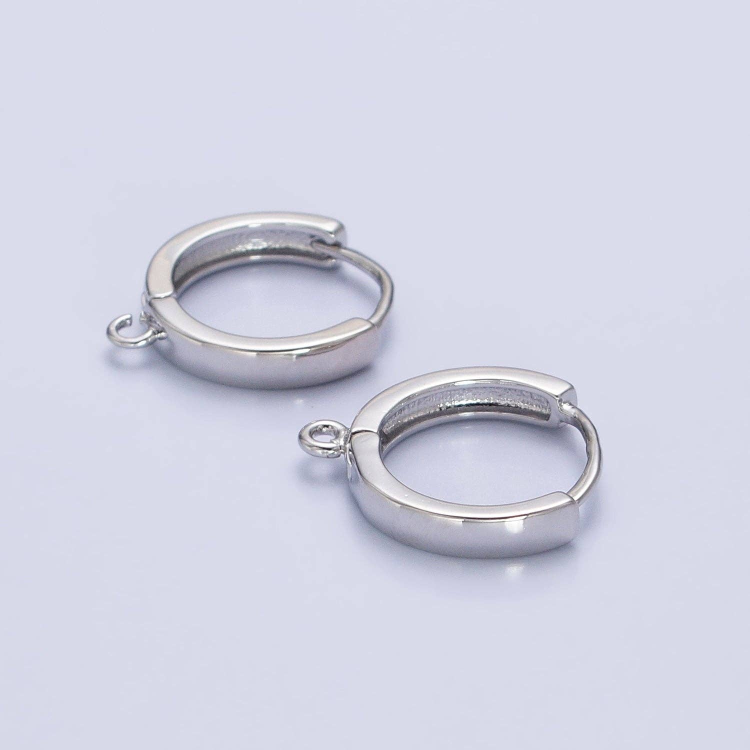 16K Gold Filled 15.5mm Huggie Open Loop Earrings Supply in Silver & Gold | Z-335 for wholesale on Faire