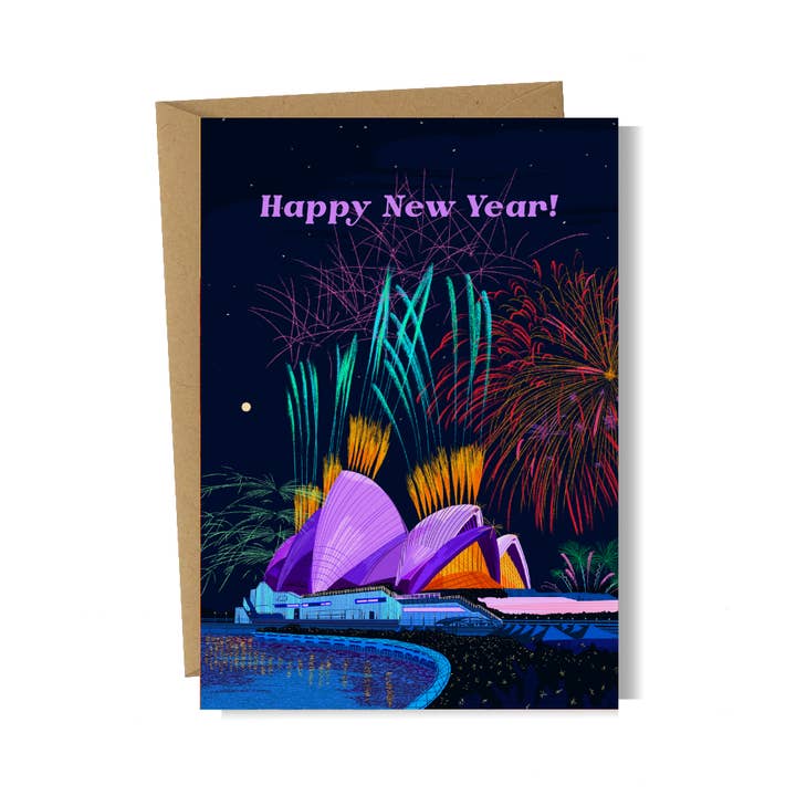 Happy New Year Card for wholesale by Emily Palmer Illustration