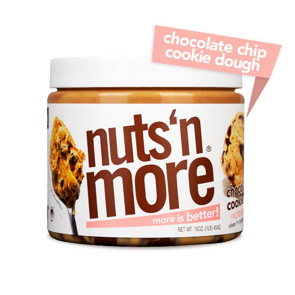 Nuts 'N More – wholesale Nötsmör – Proteinrik jordnötssmör med chokladchips och kakdegssmak