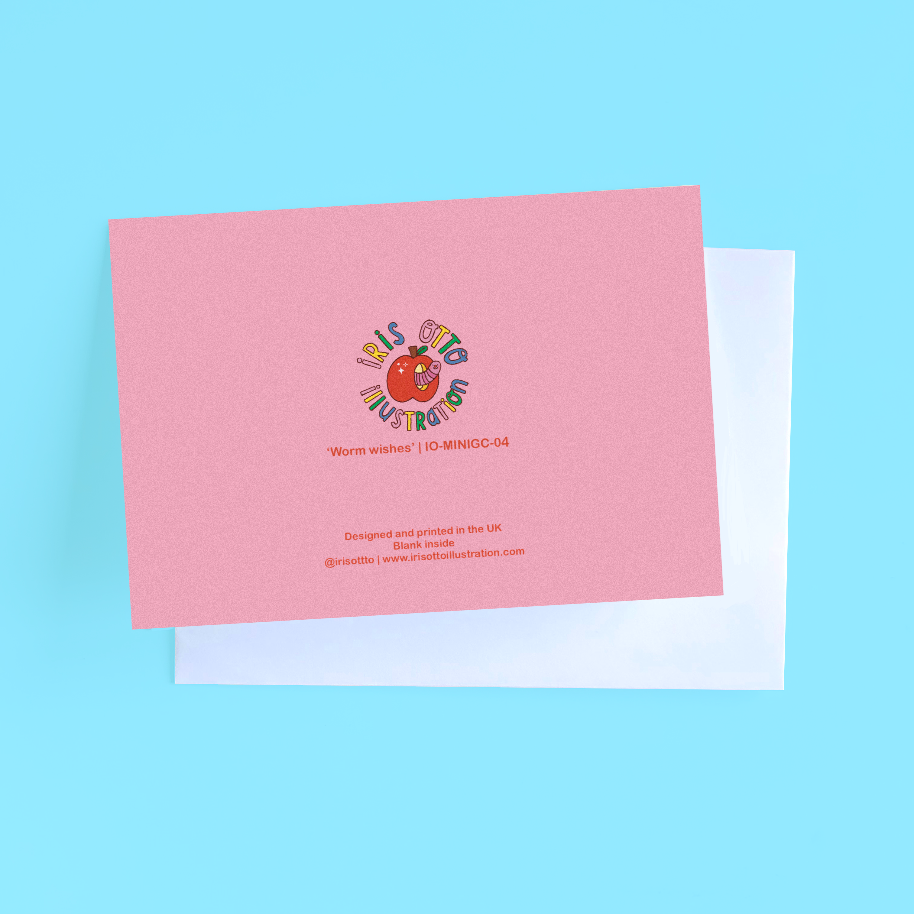 Iris Otto Illustration – wholesale Christmas card – “Worm wishes“ Mini Christmas card1
