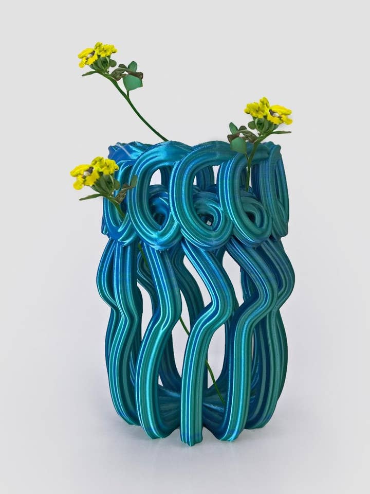 Frosting Vase Blue for wholesale by Form & Seek
