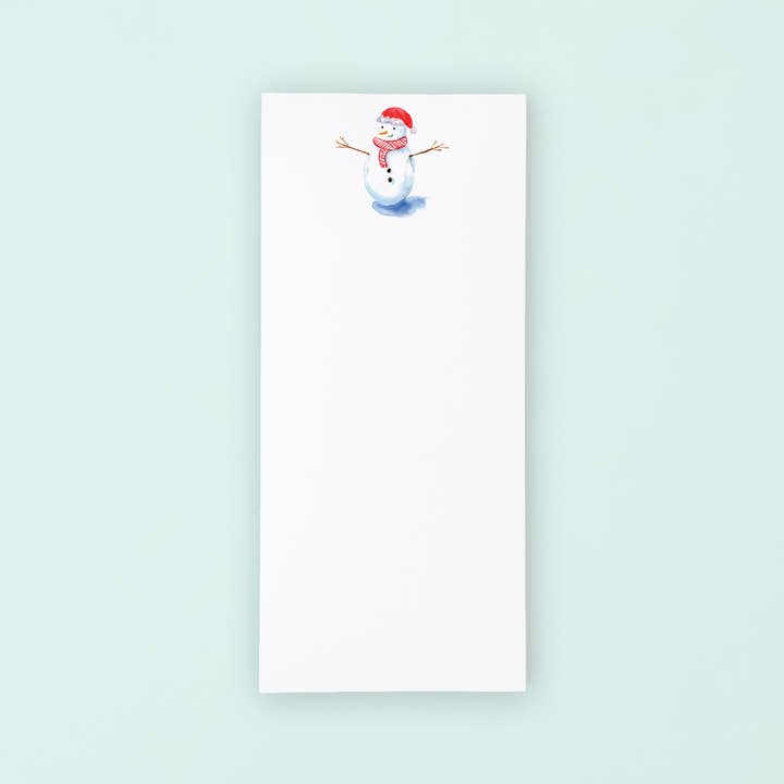 Snowman Tall Notepad for wholesale by Taylor Paladino