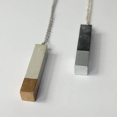Geoform Designs - Wholesale Pendant/Charm Necklace - Lola Concrete Minimalist Necklace | Cement Jewelry Brutalism