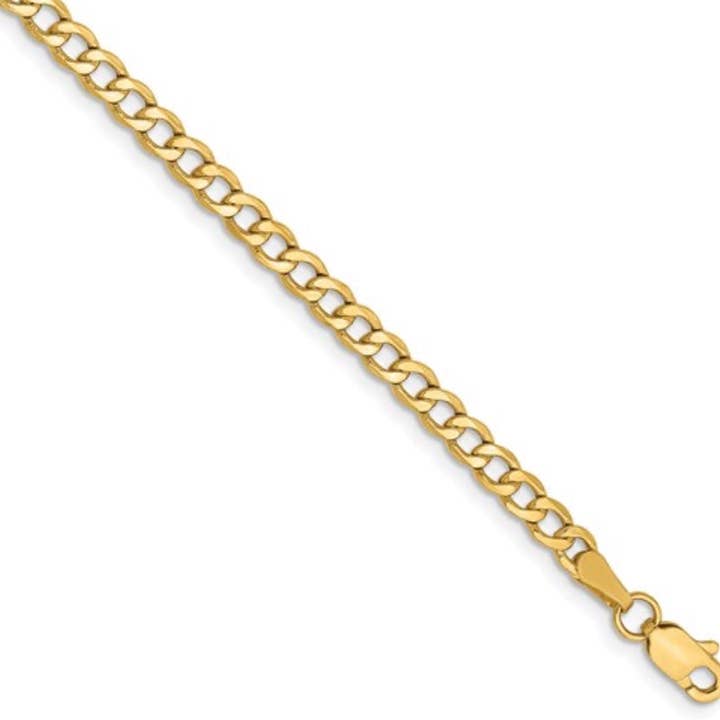 Semi-Solid Curb Link Chain Bracelet for wholesale by AlkemeGold