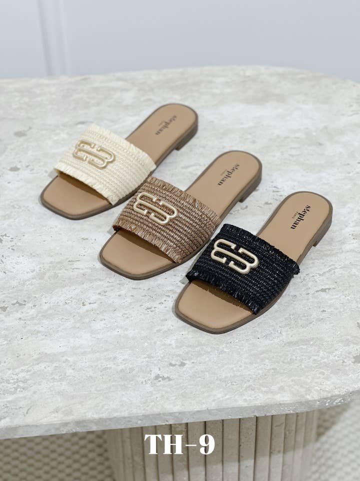 Stephan Paris - Wholesale Sandals – Women's - Raffia mules TH-93