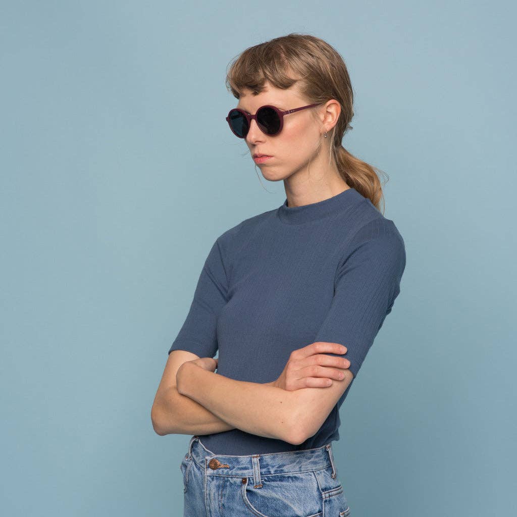 Goodordering - Wholesale Eyeglasses - Women's - Maroon magnetic glasses & sunglasses in one5