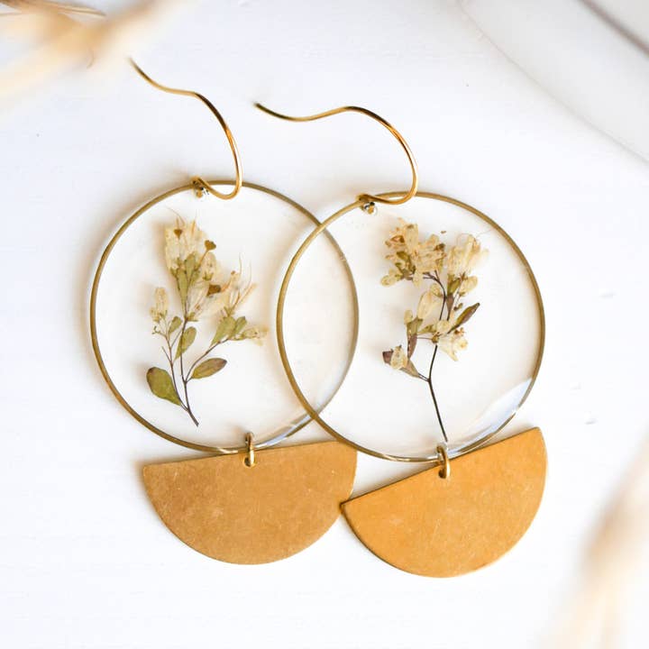 Meadow Phase Earrings for wholesale by Seed & Soil Botanical Jewelry