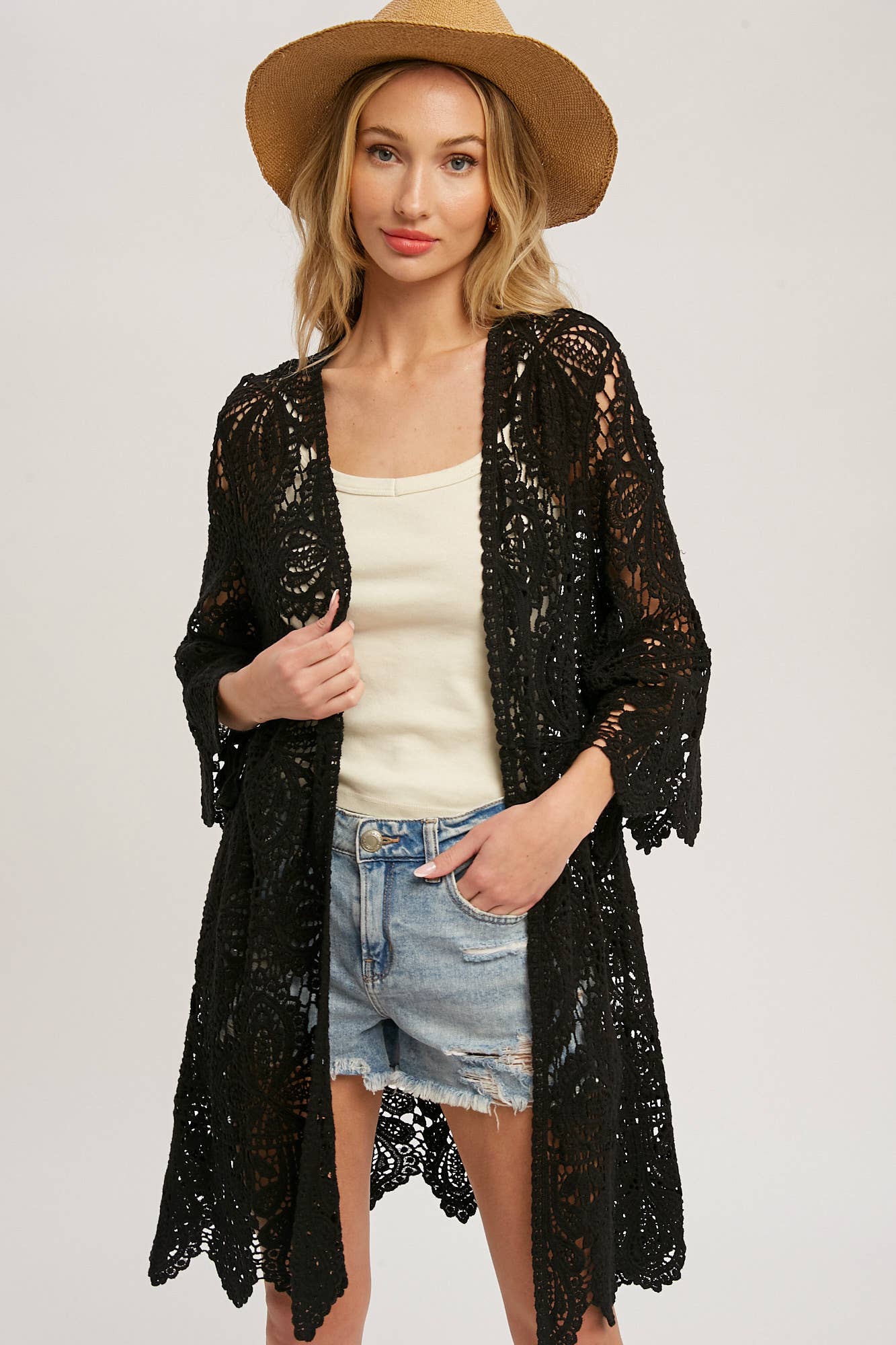 Bluivy - Wholesale Cardigan - Women's - CROCHET LACE CARDIGAN9