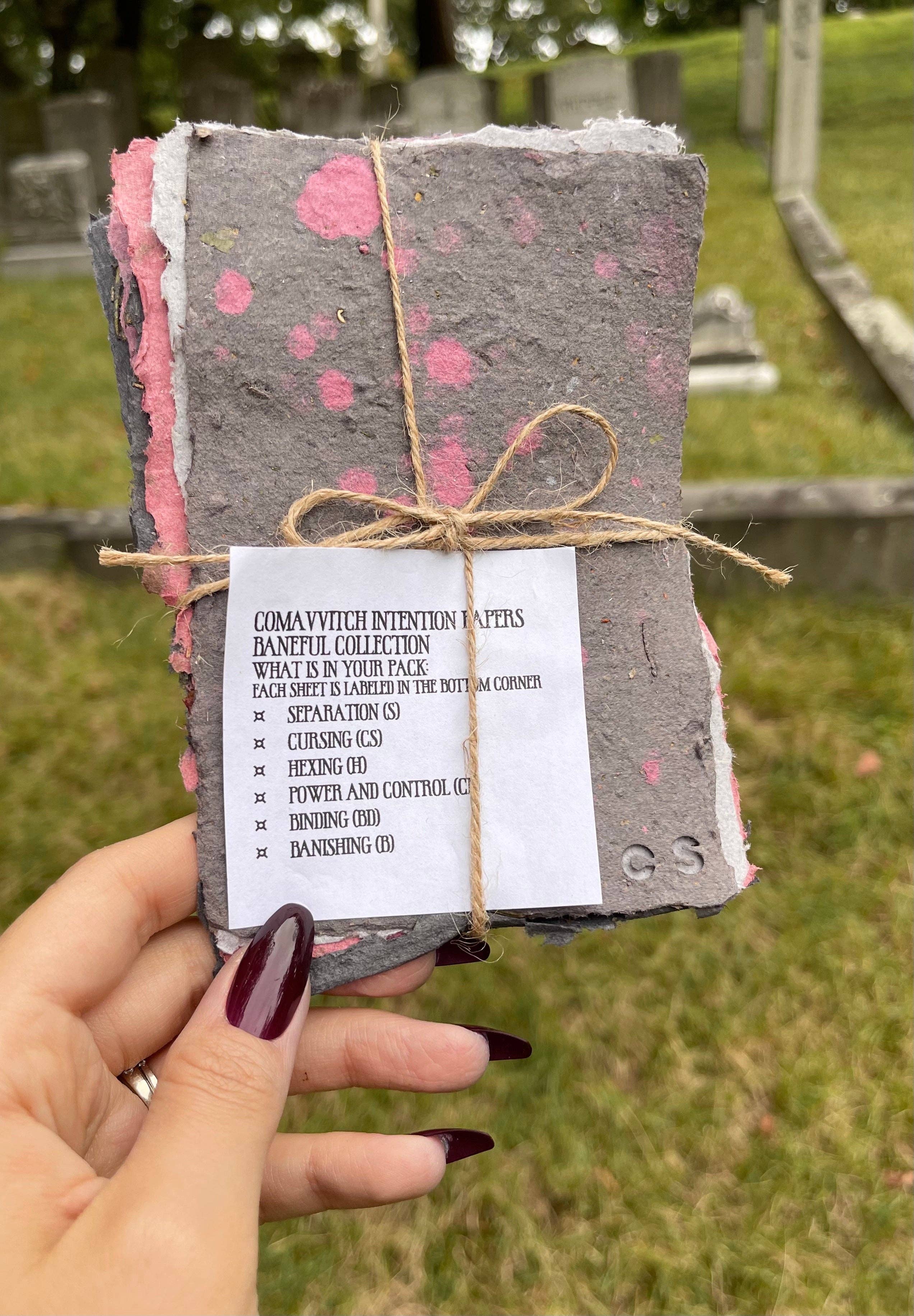 ComaVVitch - Wholesale Meditation Supplies - Baneful Intention Paper | Handmade Paper | Witch Supplies2