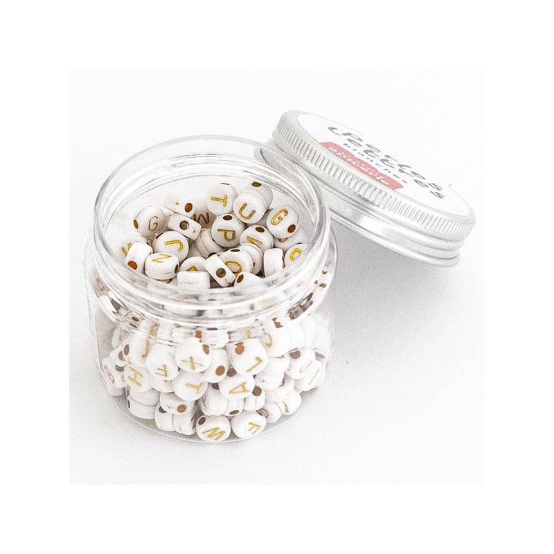 La Petite Épicerie - Wholesale Kralen - Potje letterkralen – wit5