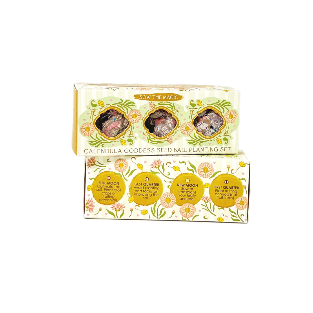 Sow the Magic – Großhandel Pflanzensamen – Calendula Goddess Mini-Samenkugel-Set in Geschenkbox1
