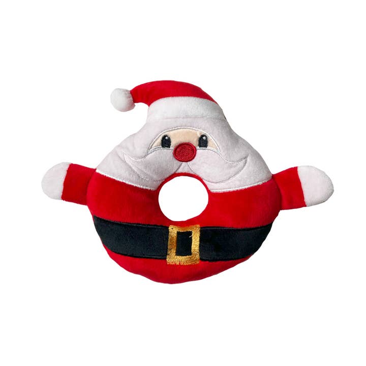 Happy Pet Products Ltd - Wholesale Pet Toy - Dog - Donut Santa Squeaker