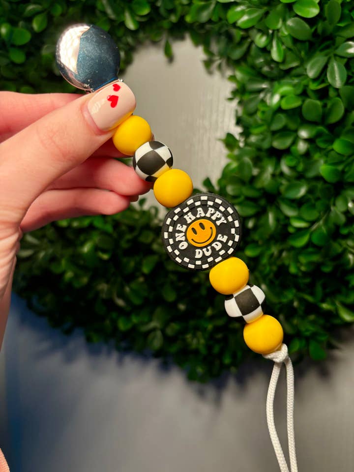 One Happy Dude Paci Teething Clip for wholesale by Clip and Coast