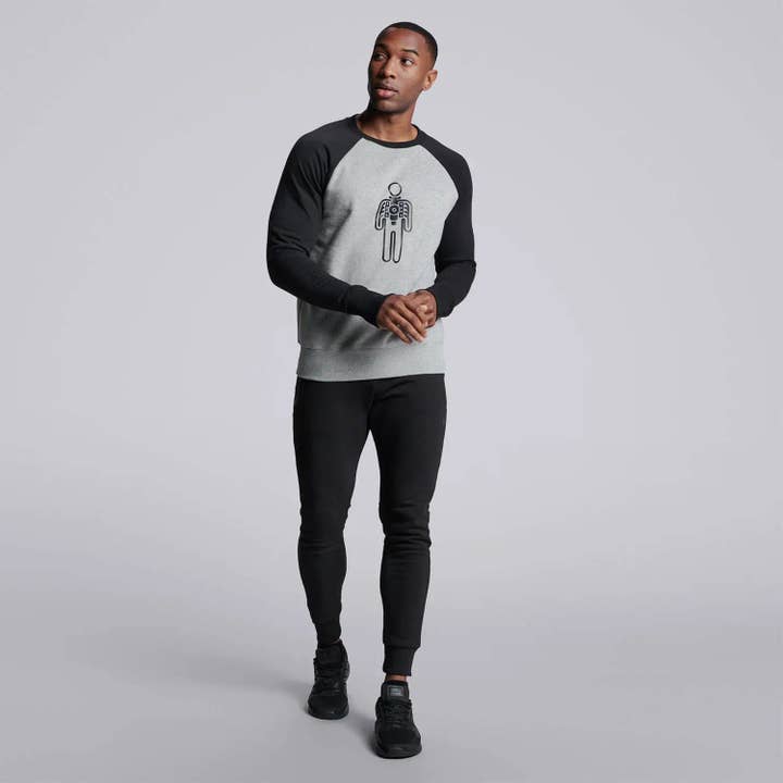 Manlig Sweatshirt för varje dag - grå för wholesale av HPE Activewear