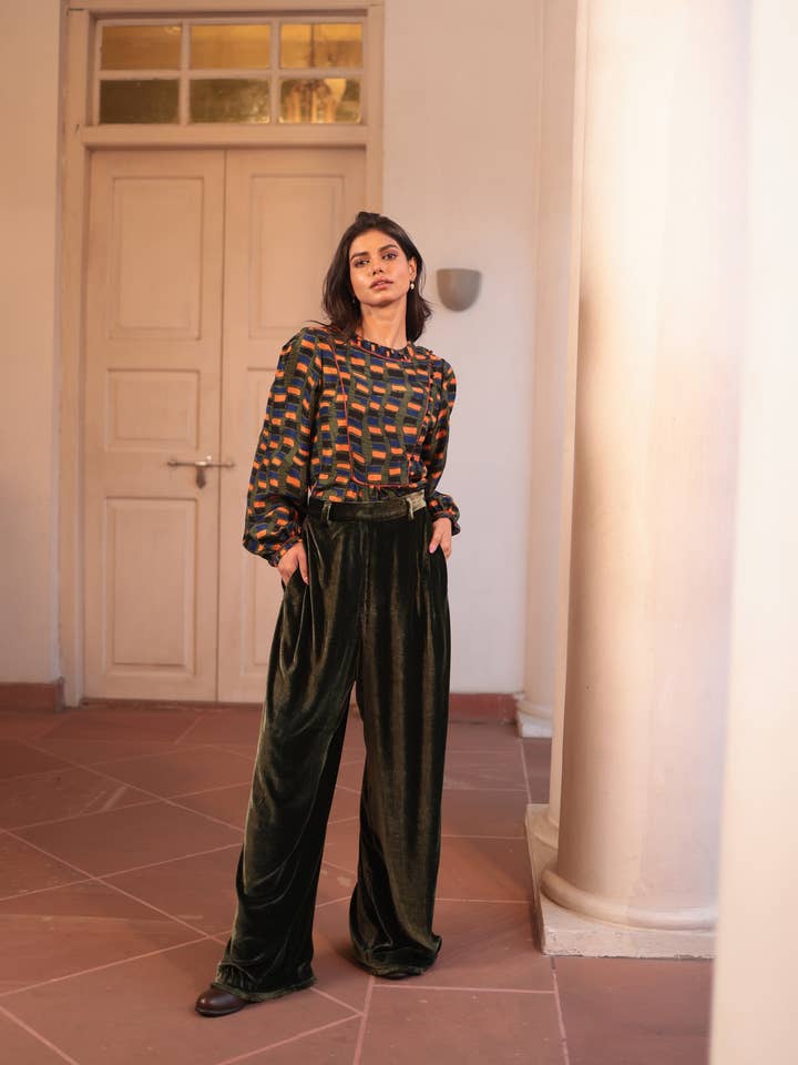 green BEATRIX BLOUSE - No Tariff  for wholesale on Faire3