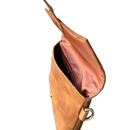 Roma Leathers, Inc. - Wholesale Crossbody Bag - Women's - W022L crazy horse genuine leather crossbody4