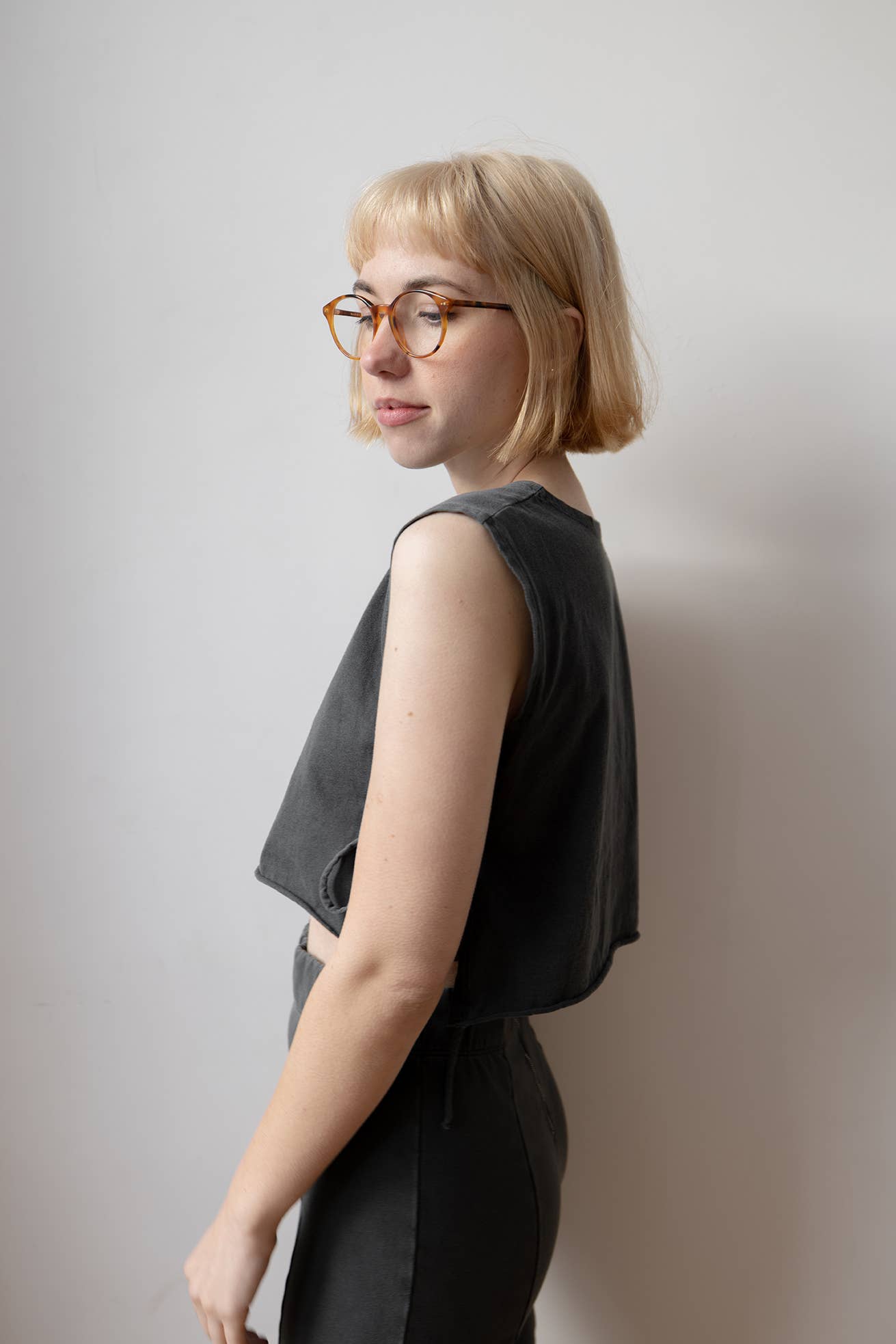 People Of Leisure - Wholesale Tank Top - Women's - The Tie Tank Charcoal4