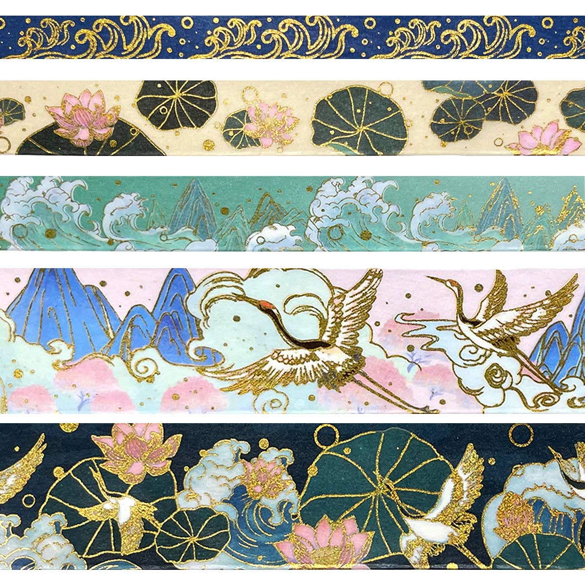 Wrapables.com - Wholesale Washi Tape - Wrapables Decorative Gold Foil Washi Tape and Sticker Set76