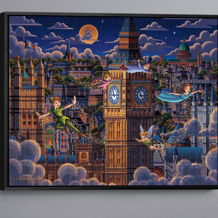 Disney Peter Pan Learning to Fly Gallery Wrapped Canvas for wholesale by Art Brand Studios