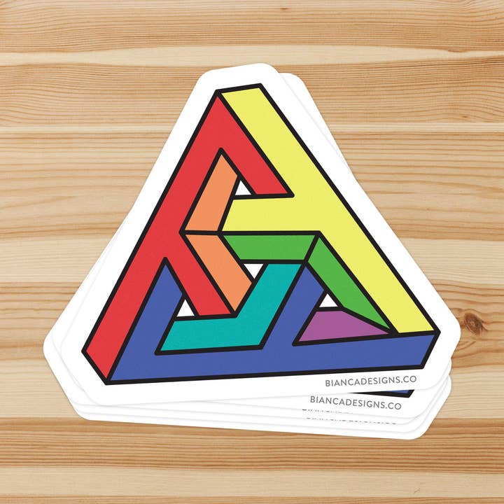 Autocollant Triangle Impossiblement Queer pour la vente par Bianca's Design Shop