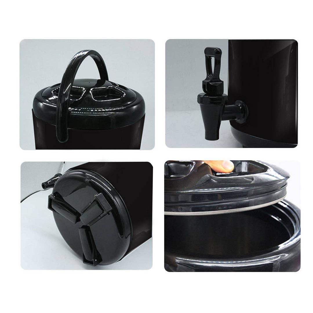 SOGA International Pty Ltd - Vente Appareils électroménagers - Baril de thé au lait isolé SOGA 2 x 10 L en acier inoxydable, contenant distributeur de boissons chaudes et froides avec robinet, noir7