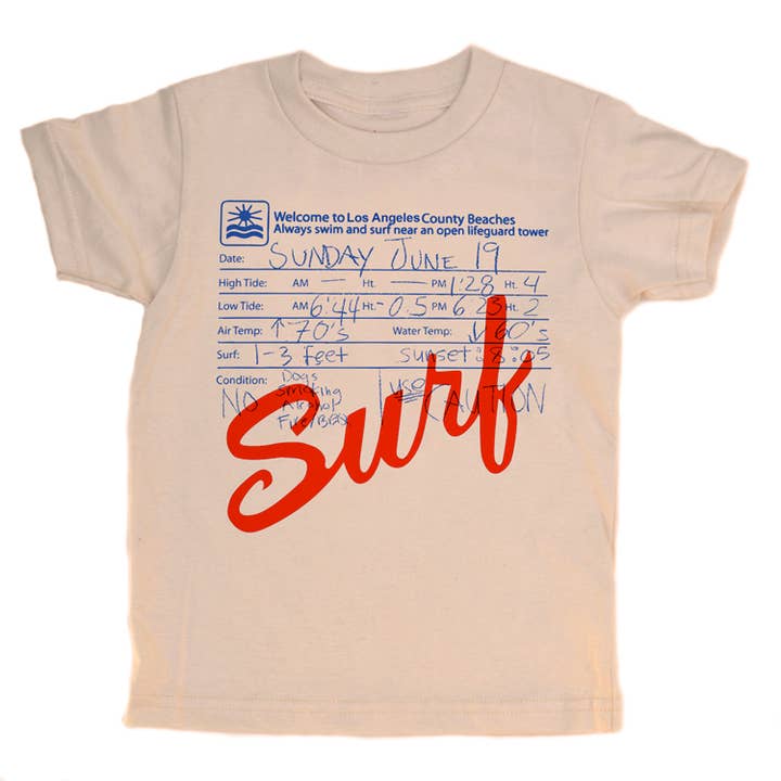Camiseta orgánica Infantil Surf para venta al por mayor de orangeheat