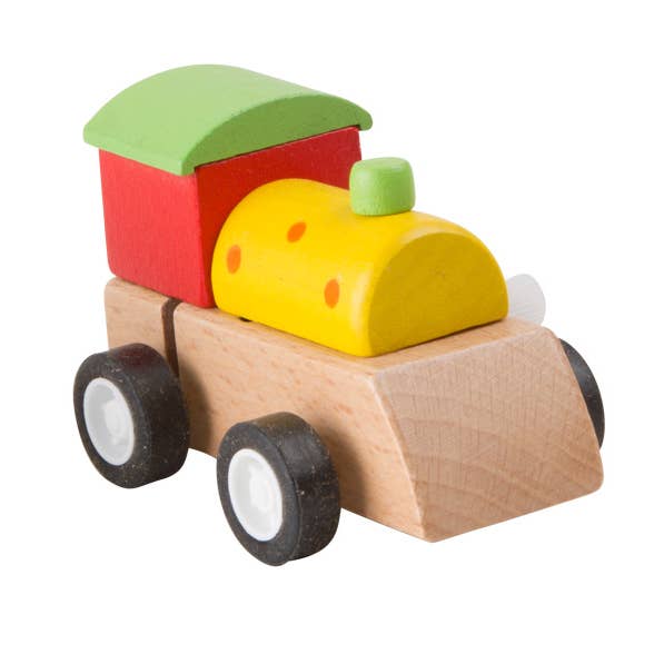 small foot – wholesale Träleksak - Barn – Snurrande tåguppsättning med 9 färgglada träbilar2