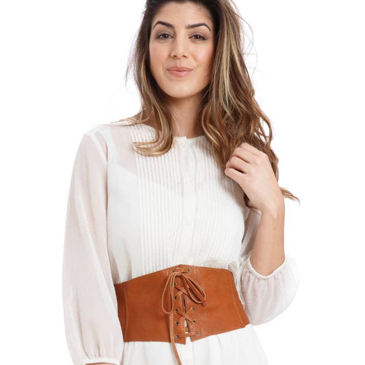 Elastic leather corset belt for wholesale by JUAN·JO GALLERY      (Leather Gallery, SCP)