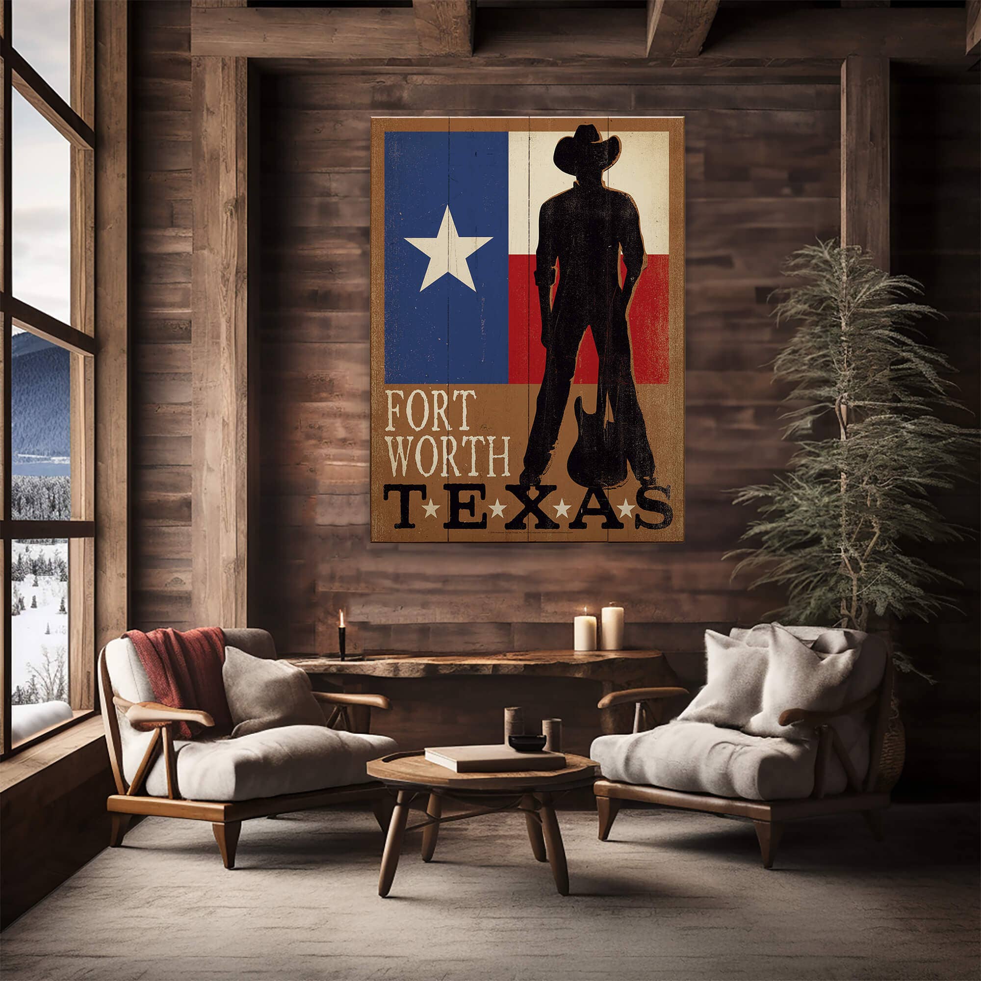 Old Wood Signs - Vente Pancarte - Fort Worth, Texas - Art mural en bois et métal1