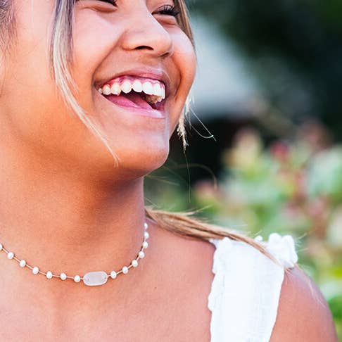 Betty Belts | Ocean Lovers® - Wholesale Choker/Collar - Malia Pearls & Sea Glass Choker2